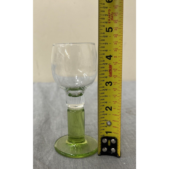 Bormioli Rocco Limoncino Liquor Shot Glasses Cordial Green Stemmed (QTY 3) Chrty - Picture 8 of 9